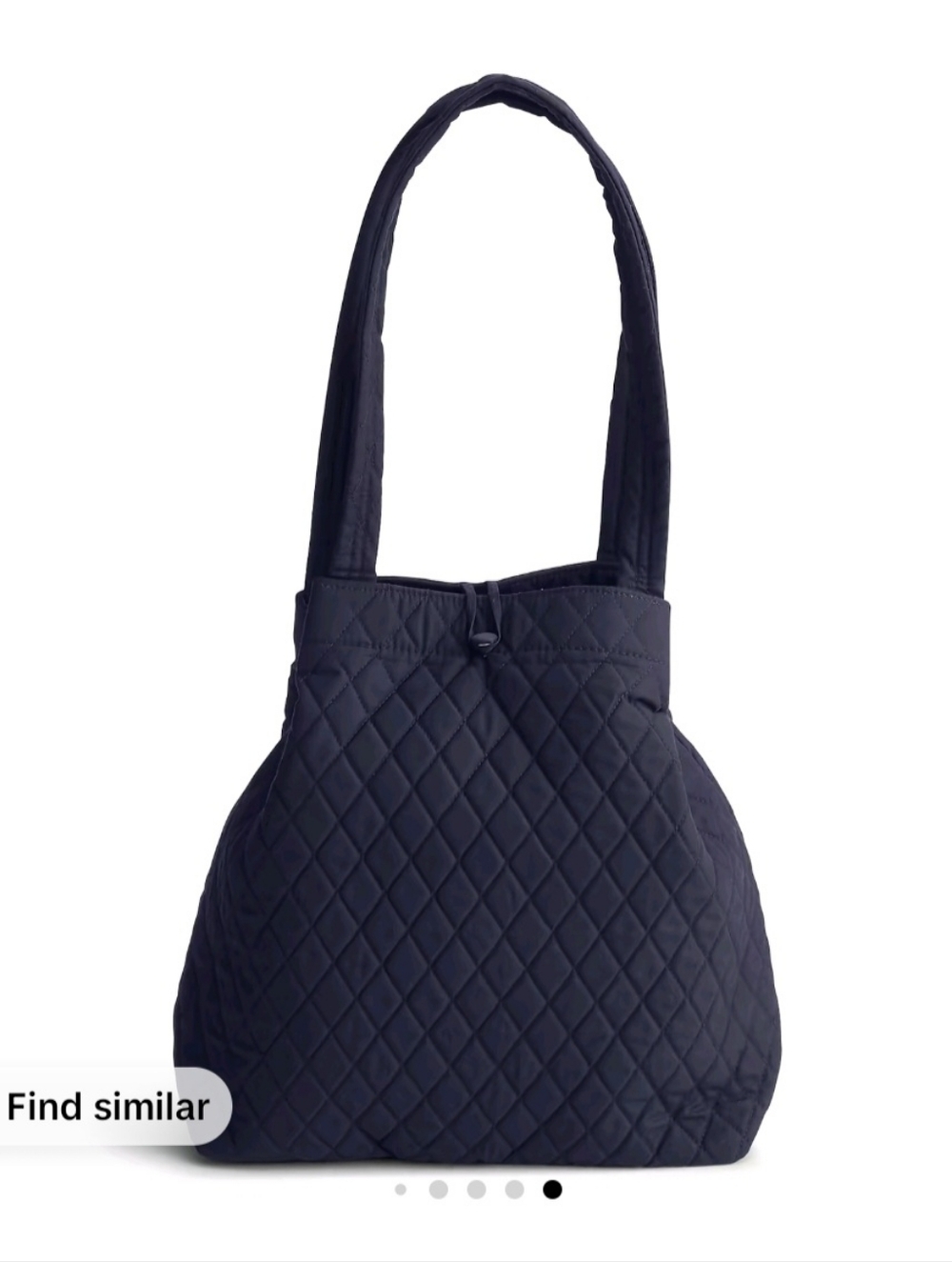 NWT Vera Bradley Quilted Original Tote Bag In Dark Navy